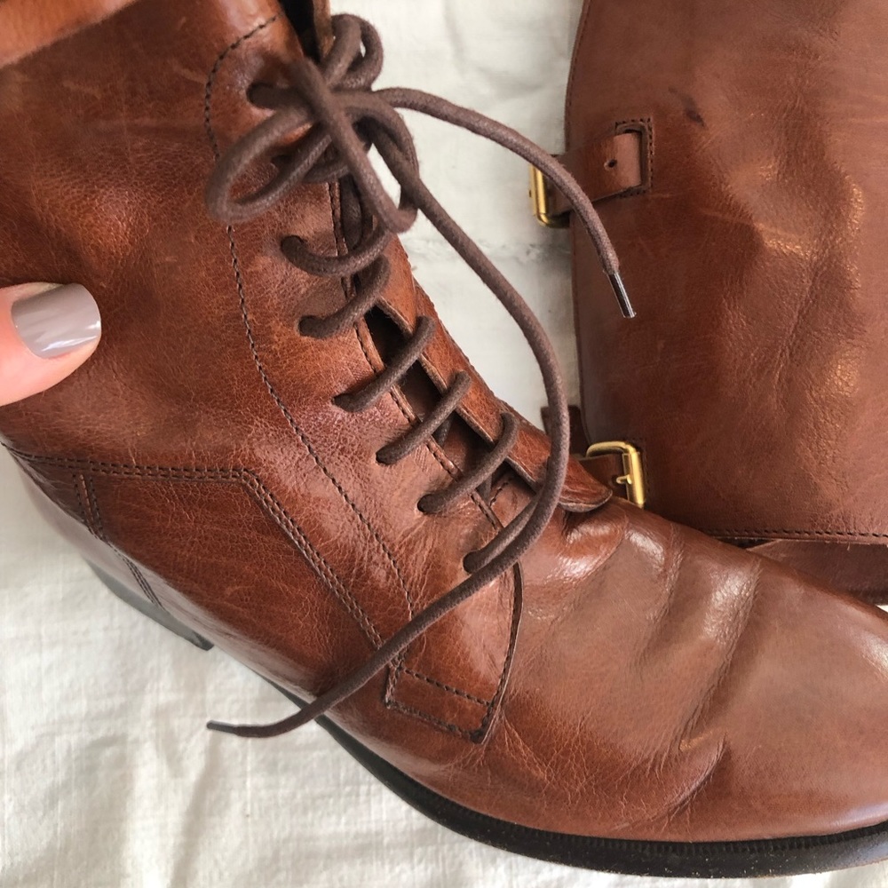 Burberry leather buckle front boots, EUC - Picture 2 of 7